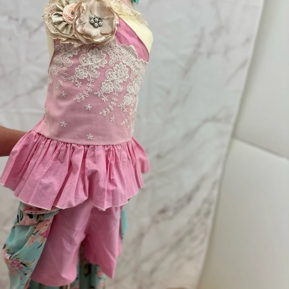 Girls pageant OOC Fun Fashion Casual‎ wear custom 3 pieces set size 6/8